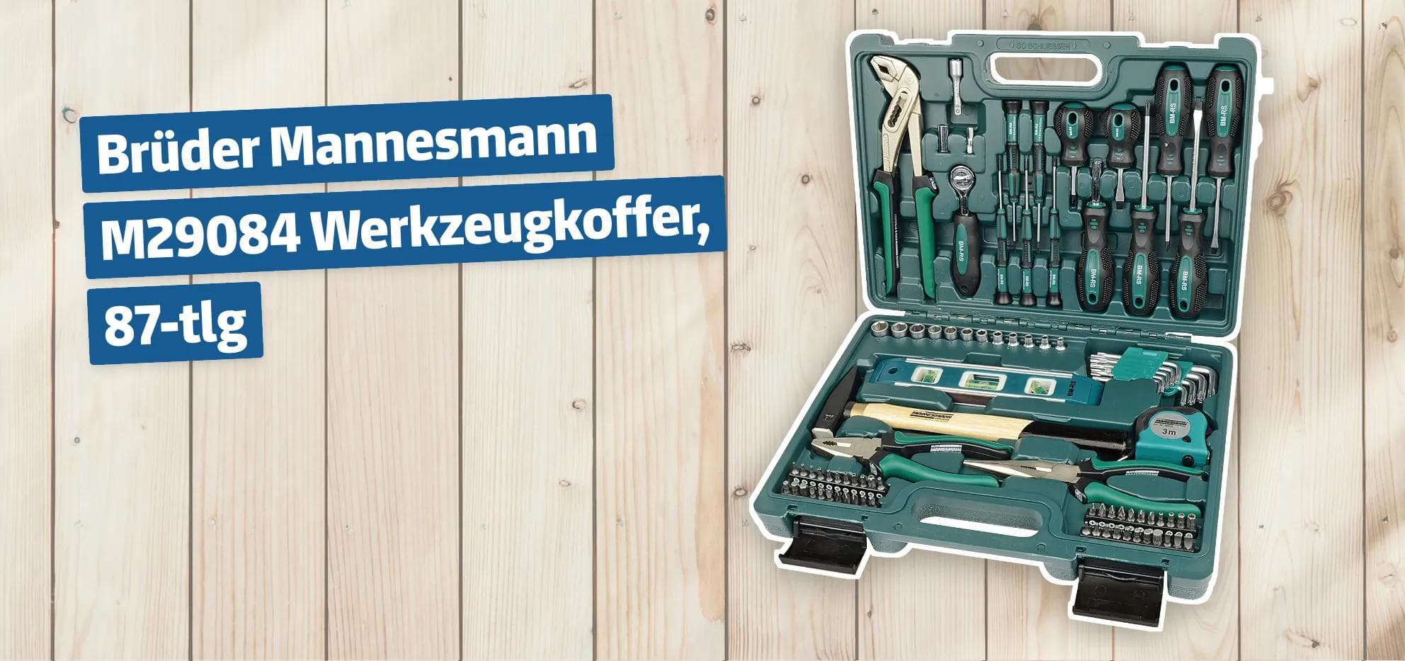 Brüder Mannesmann M29084 Werkzeugkoffer, 87-tlg