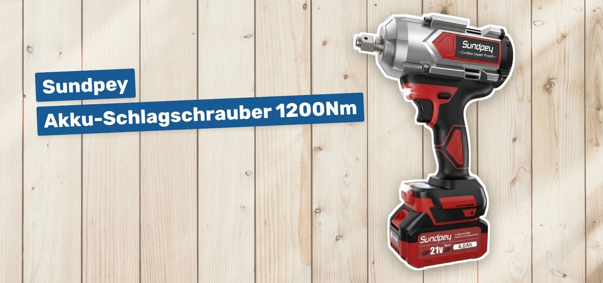 Sundpey Akku-Schlagschrauber 1200Nm