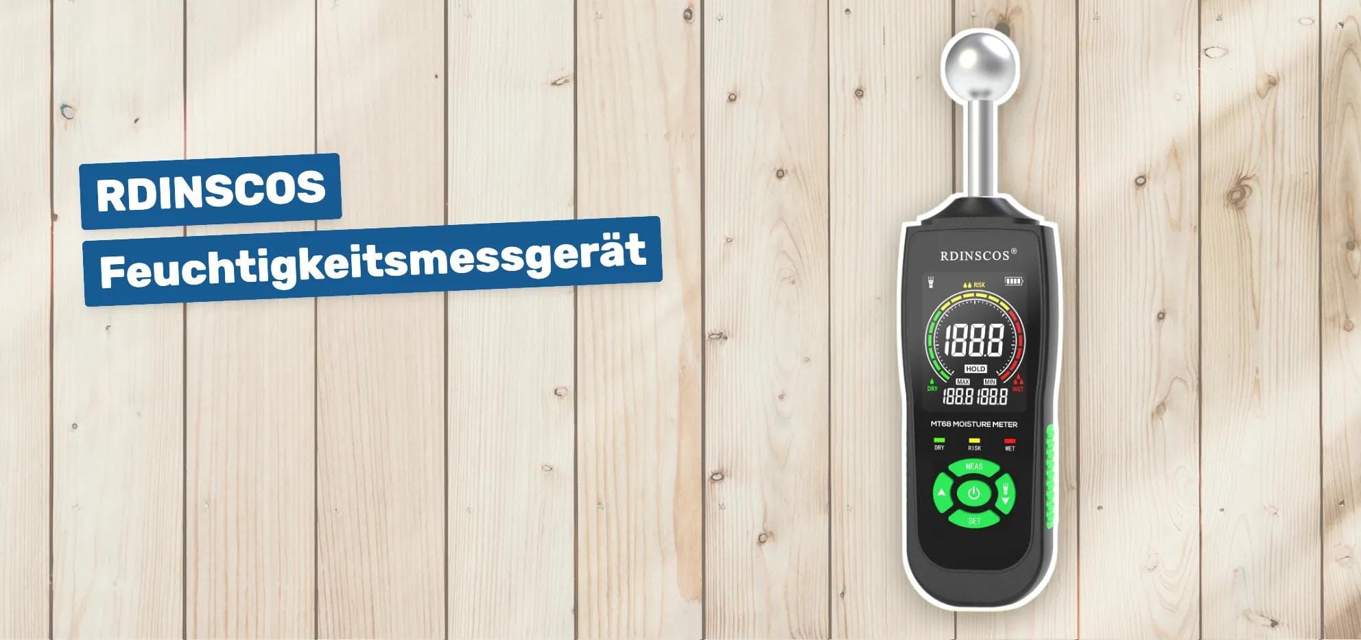RDINSCOS Feuchtigkeitsmessgerät