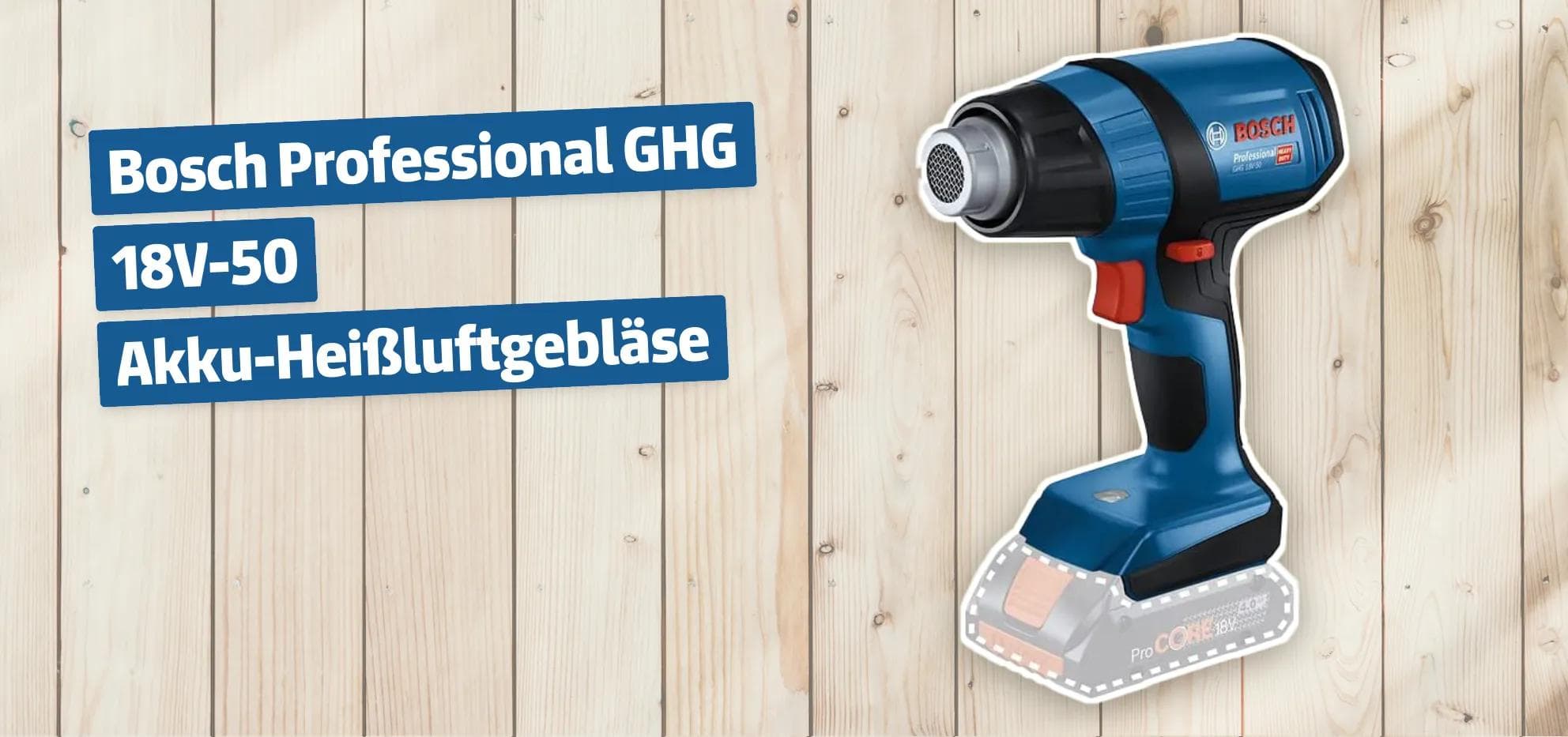 Bosch Professional GHG 18V-50 Akku-Heißluftgebläse