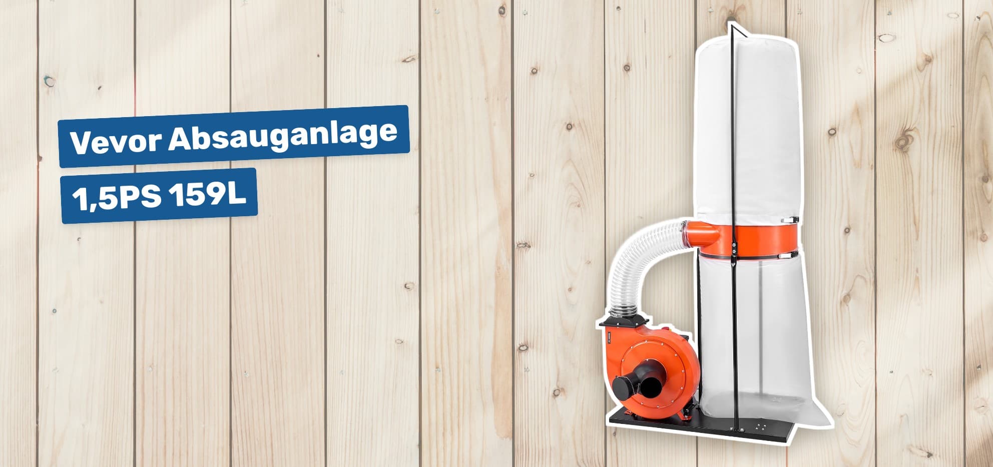 Vevor Absauganlage 1,5PS 159L