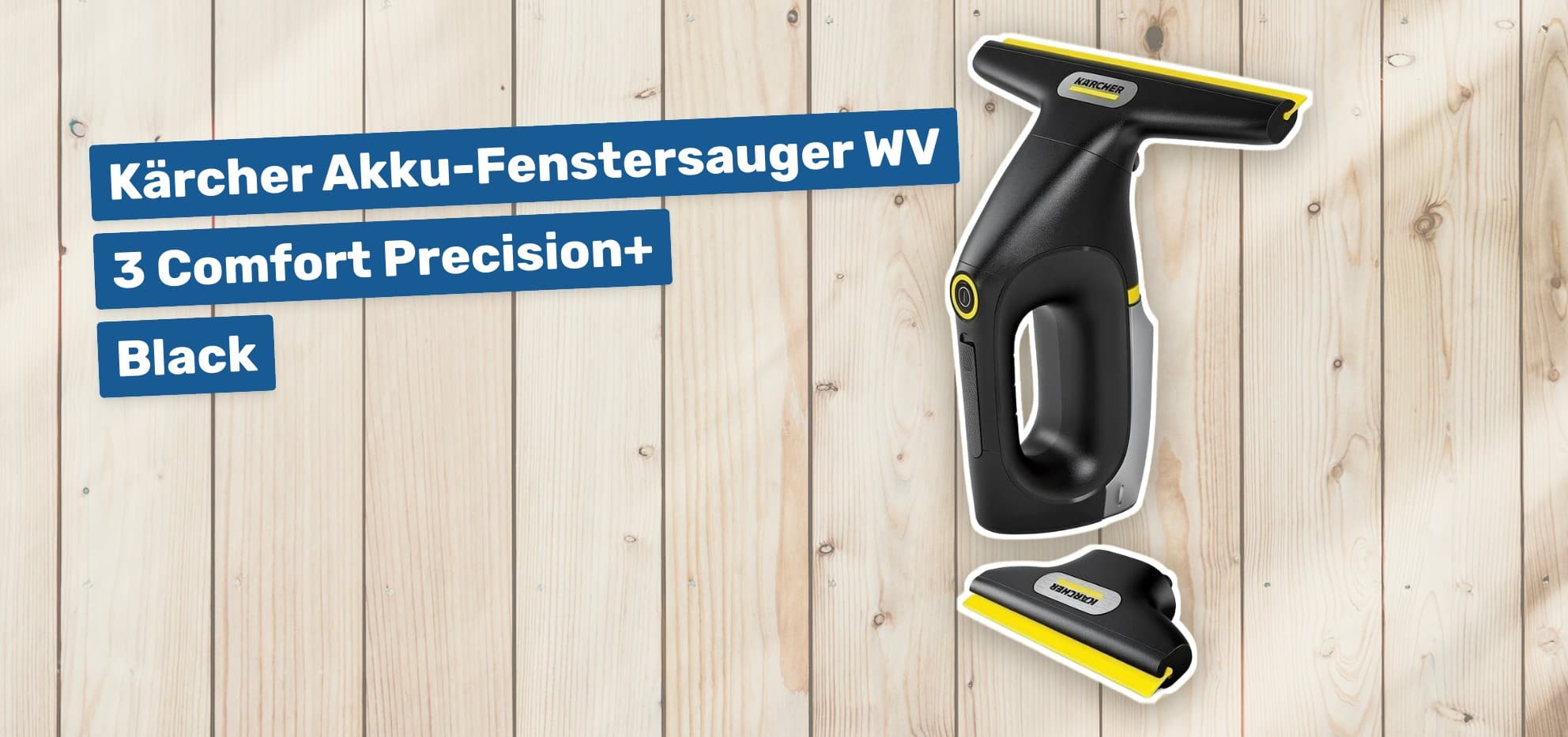Kärcher Akku-Fenstersauger WV 3 Comfort Precision+ Black