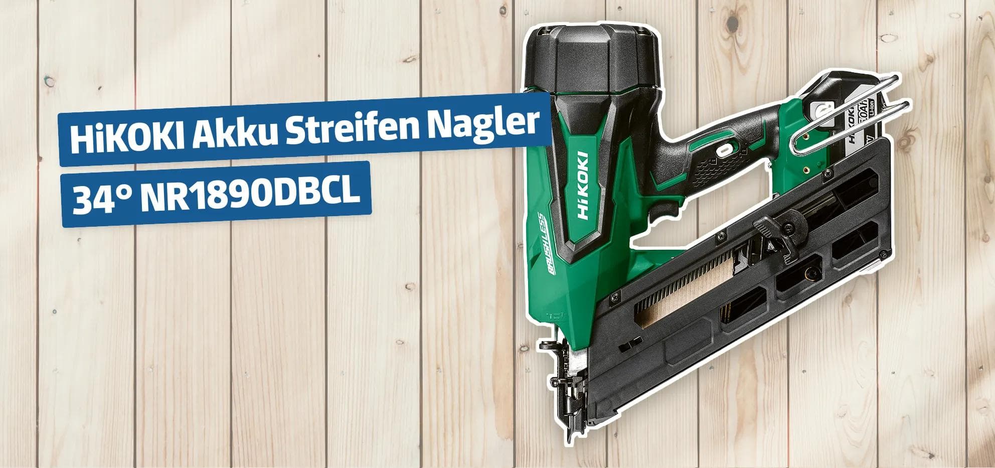 HiKOKI Akku Streifen Nagler 34° NR1890DBCL