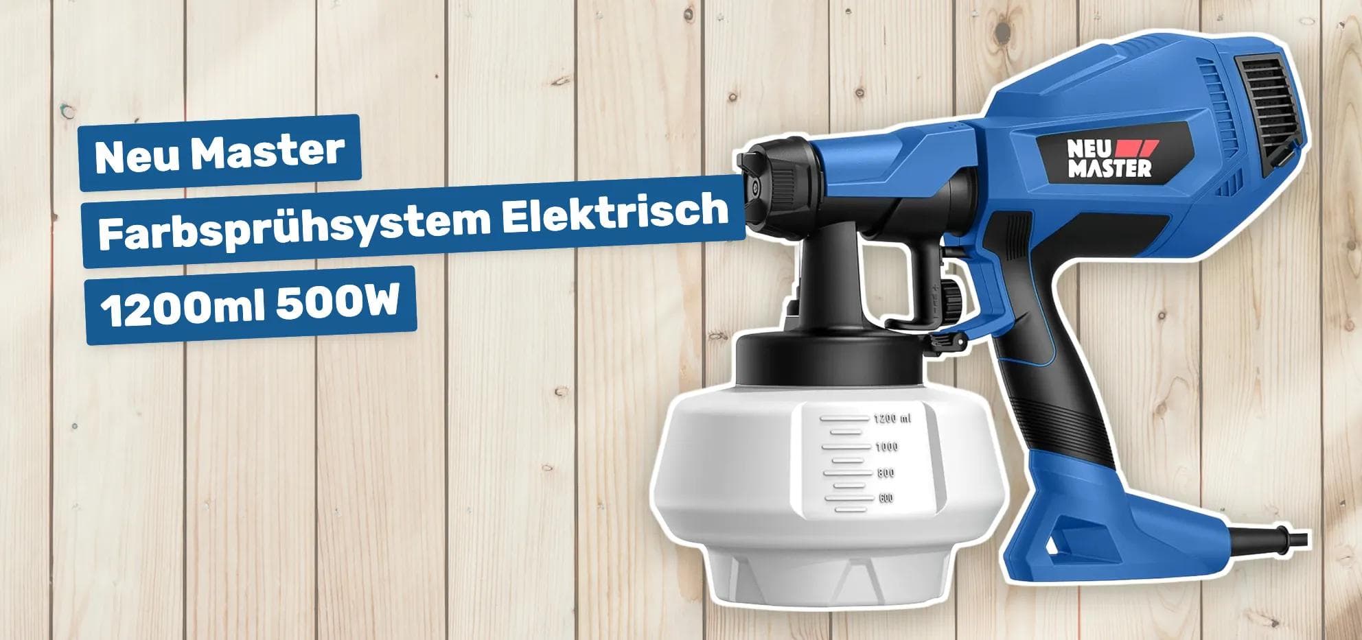 Neu Master Farbsprühsystem Elektrisch 1200ml 500W