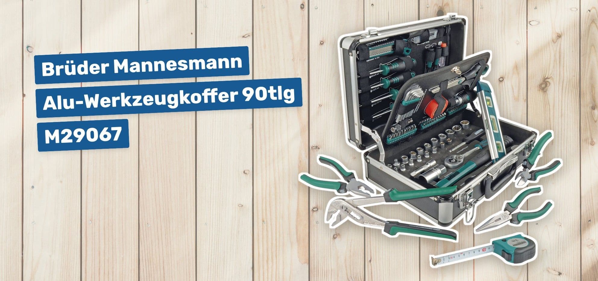 Brüder Mannesmann Alu-Werkzeugkoffer 90tlg M29067