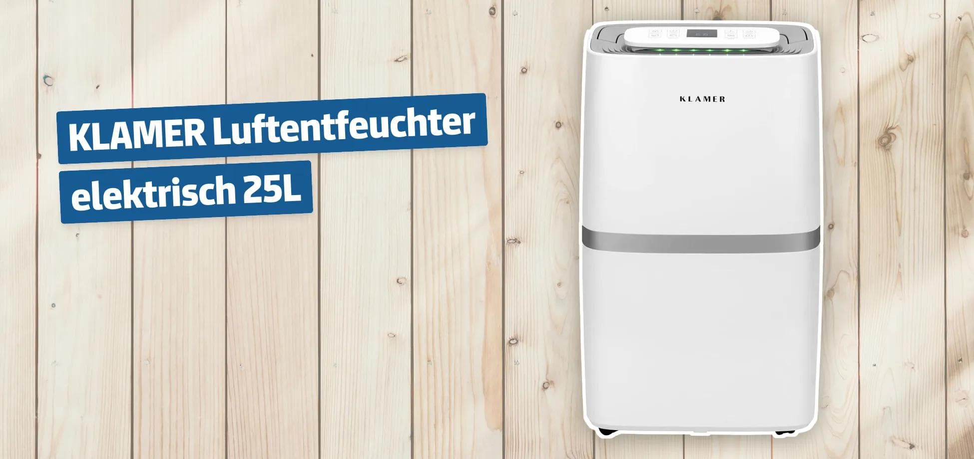KLAMER Luftentfeuchter elektrisch 25L