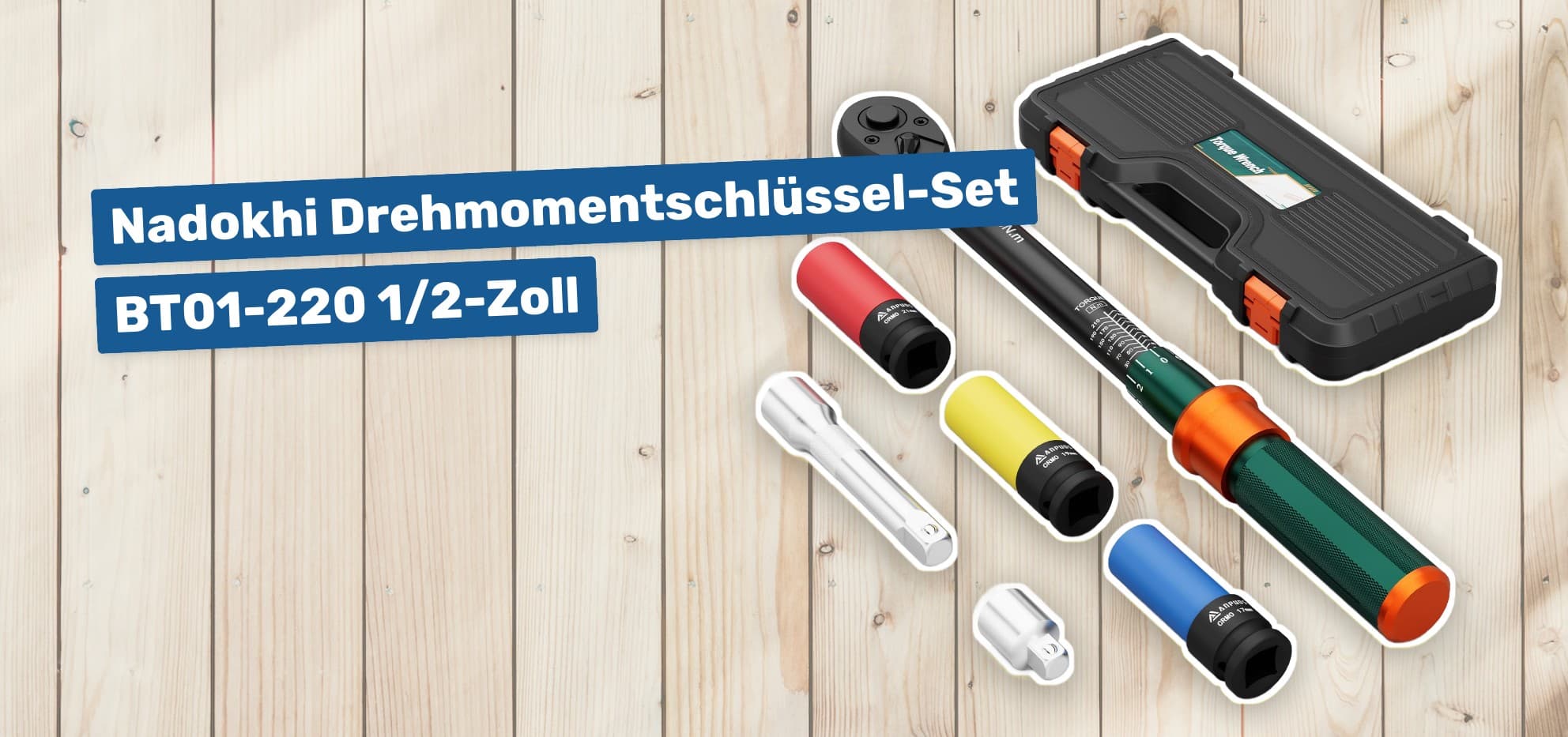 Nadokhi Drehmomentschlüssel-Set BT01-220 1/2-Zoll