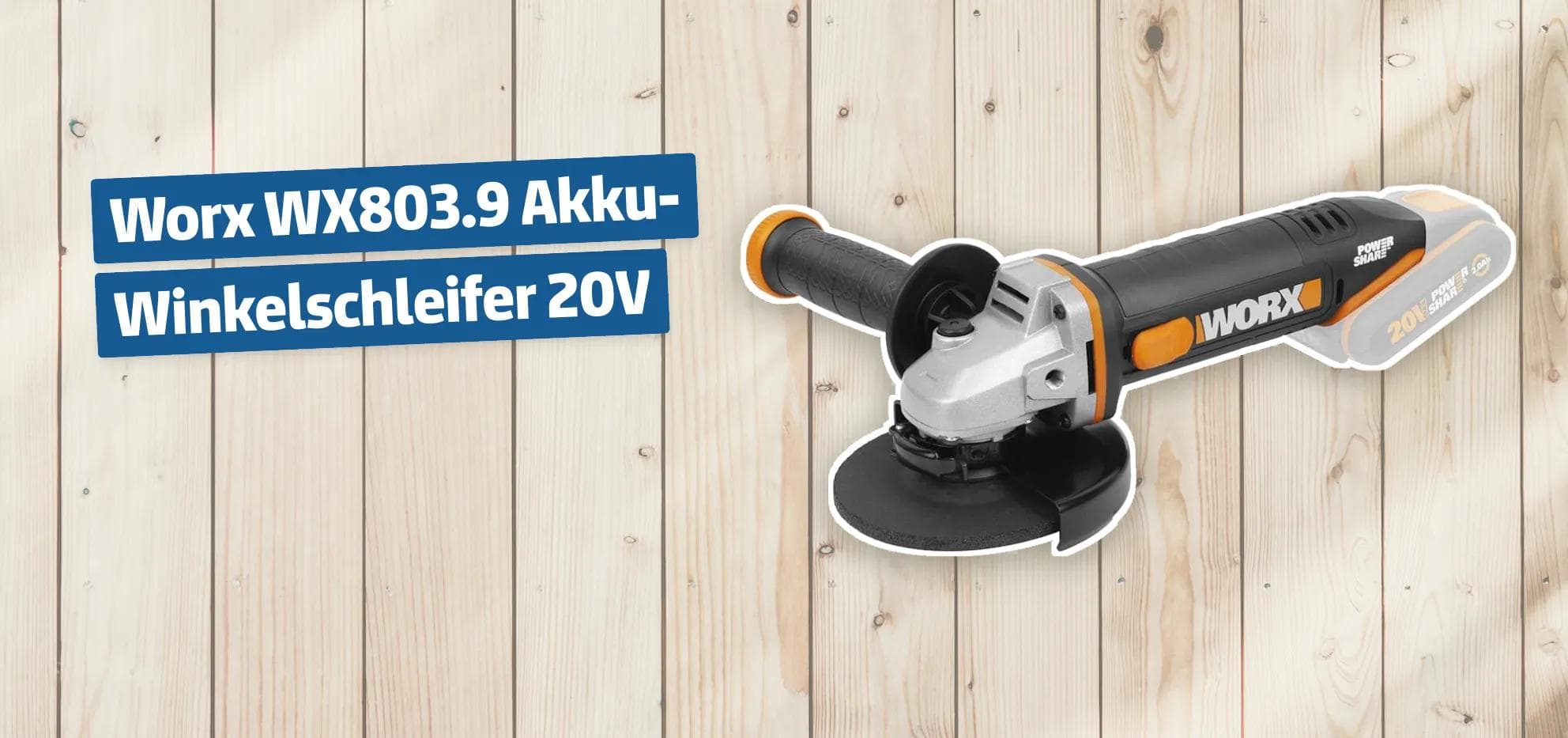 Worx WX803.9 Akku-Winkelschleifer 20V