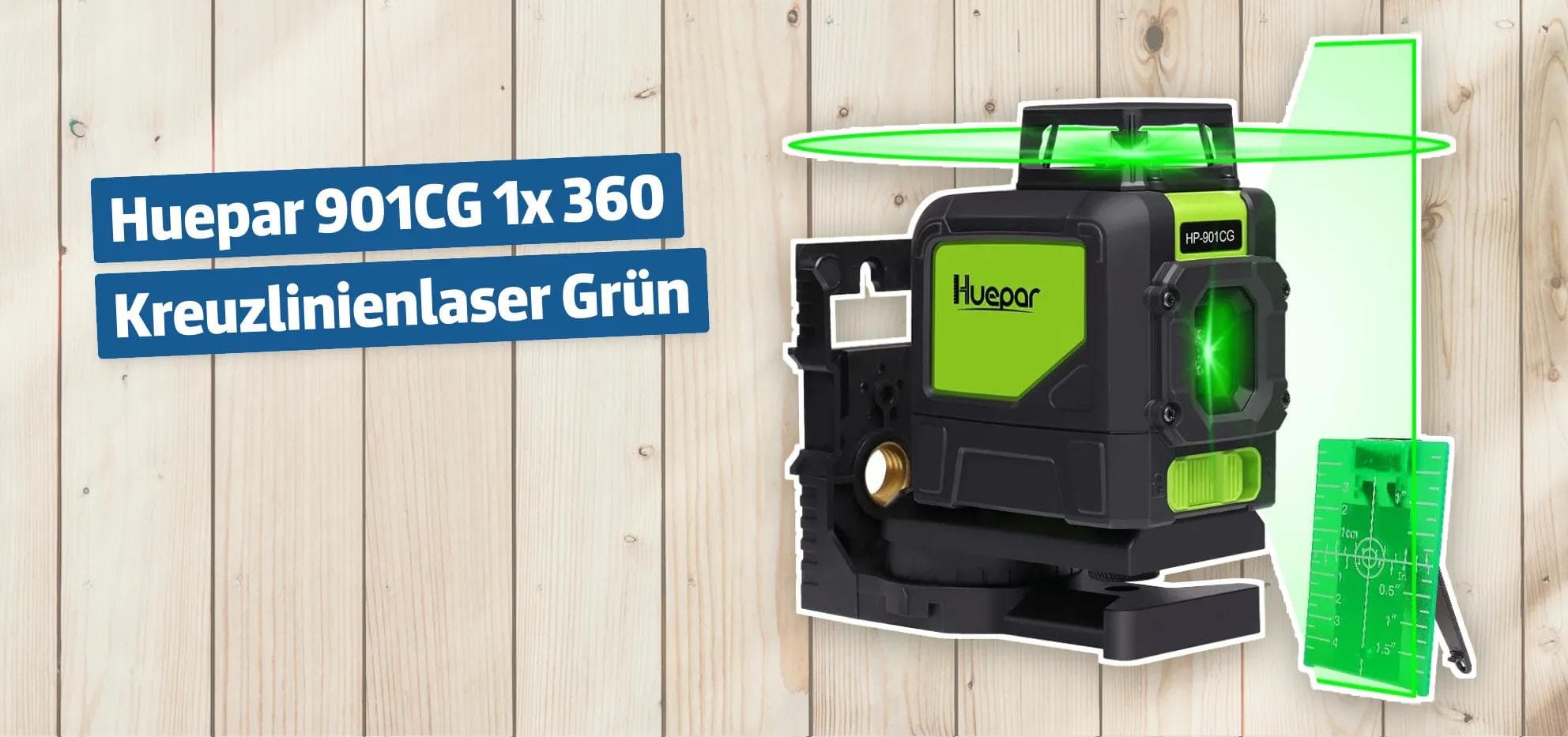Huepar 901CG 1x 360 Kreuzlinienlaser Grün