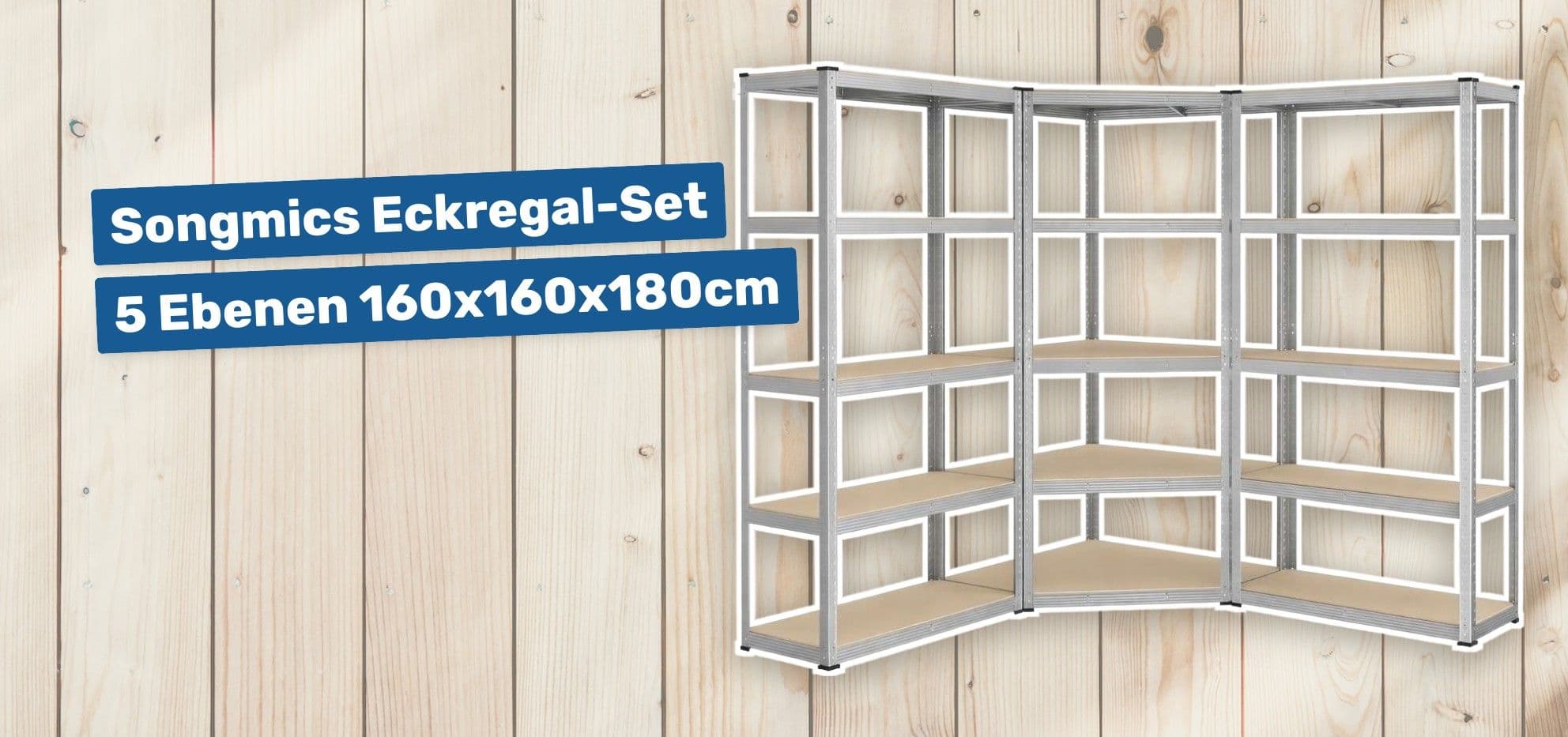 Songmics Eckregal-Set 5 Ebenen