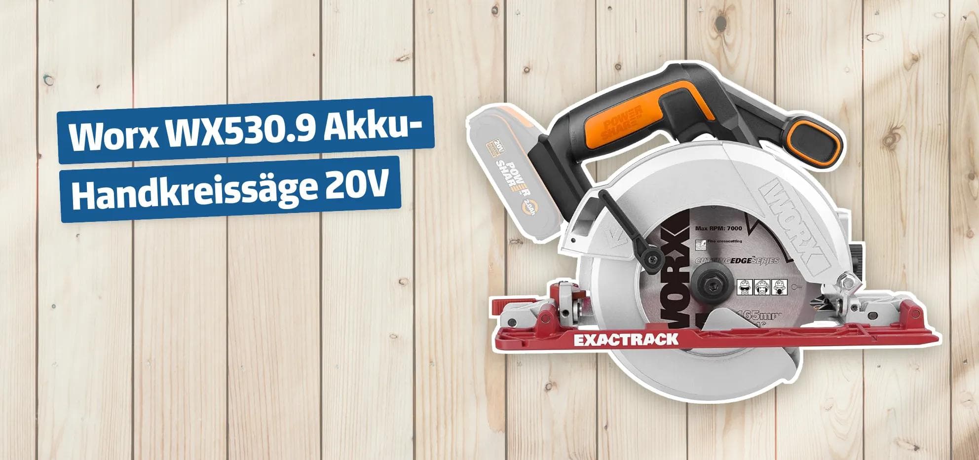 Worx WX530.9 Akku-Handkreissäge 20V