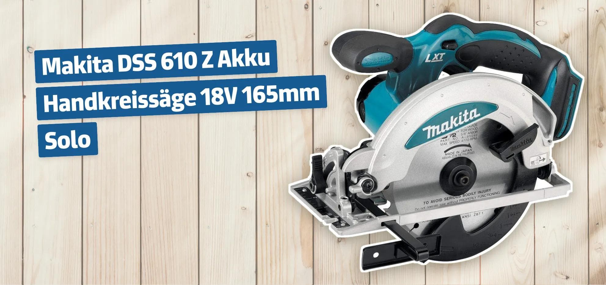 Makita DSS 610 Z Akku Handkreissäge 18V 165mm Solo