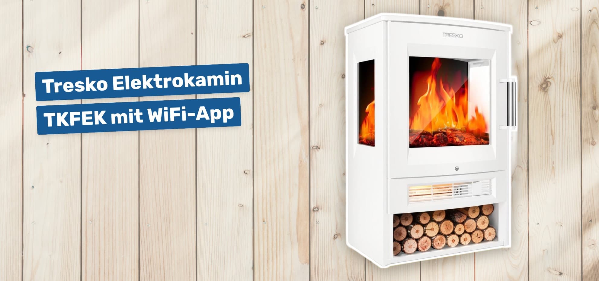 Tresko Elektrokamin TKFEK mit WiFi-App