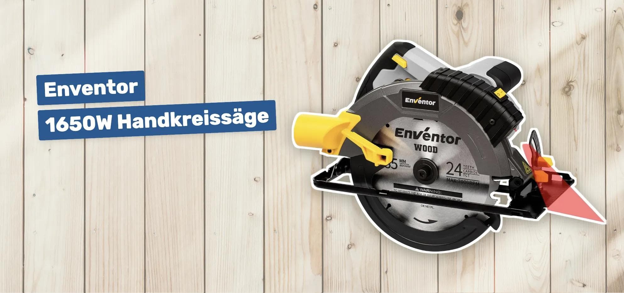 Enventor 1650W Handkreissäge