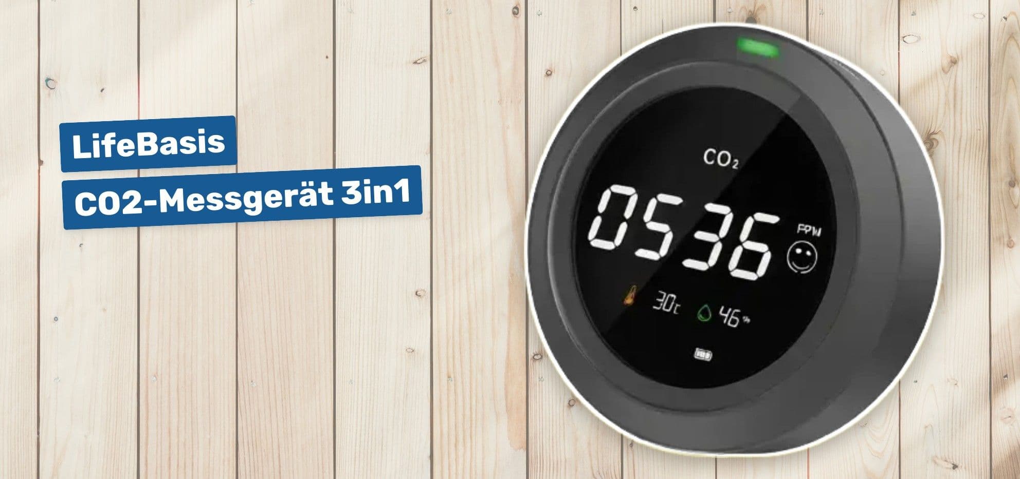 LifeBasis CO2-Messgerät 3in1