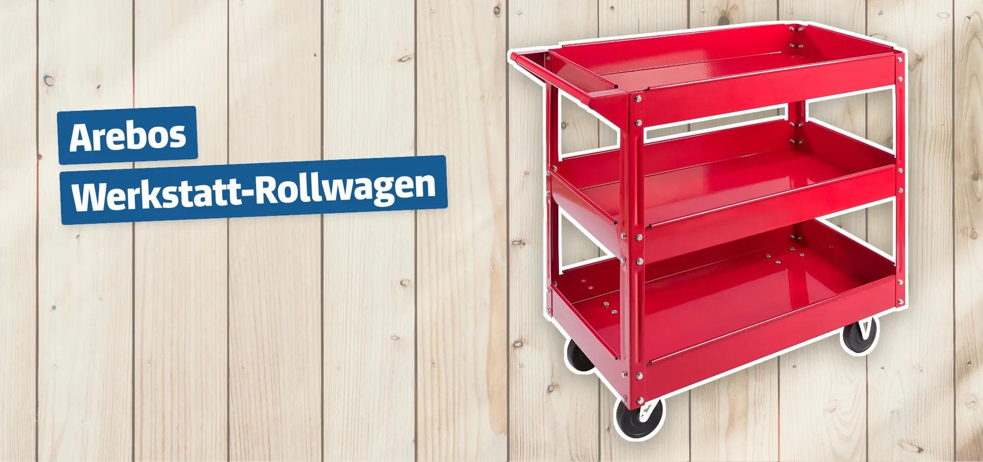 Arebos Werkstatt-Rollwagen