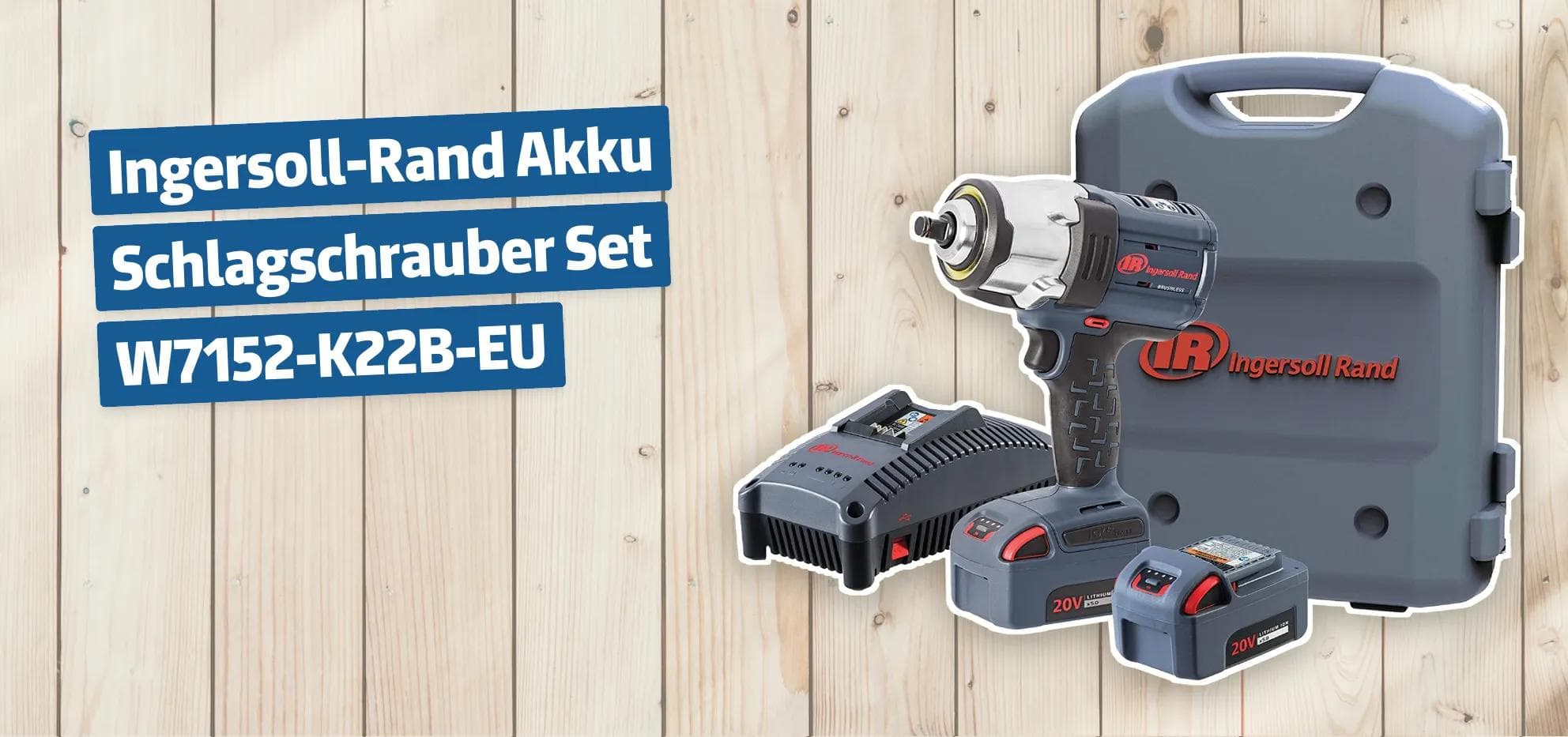 Ingersoll-Rand Akku Schlagschrauber Set W7152-K22B-EU