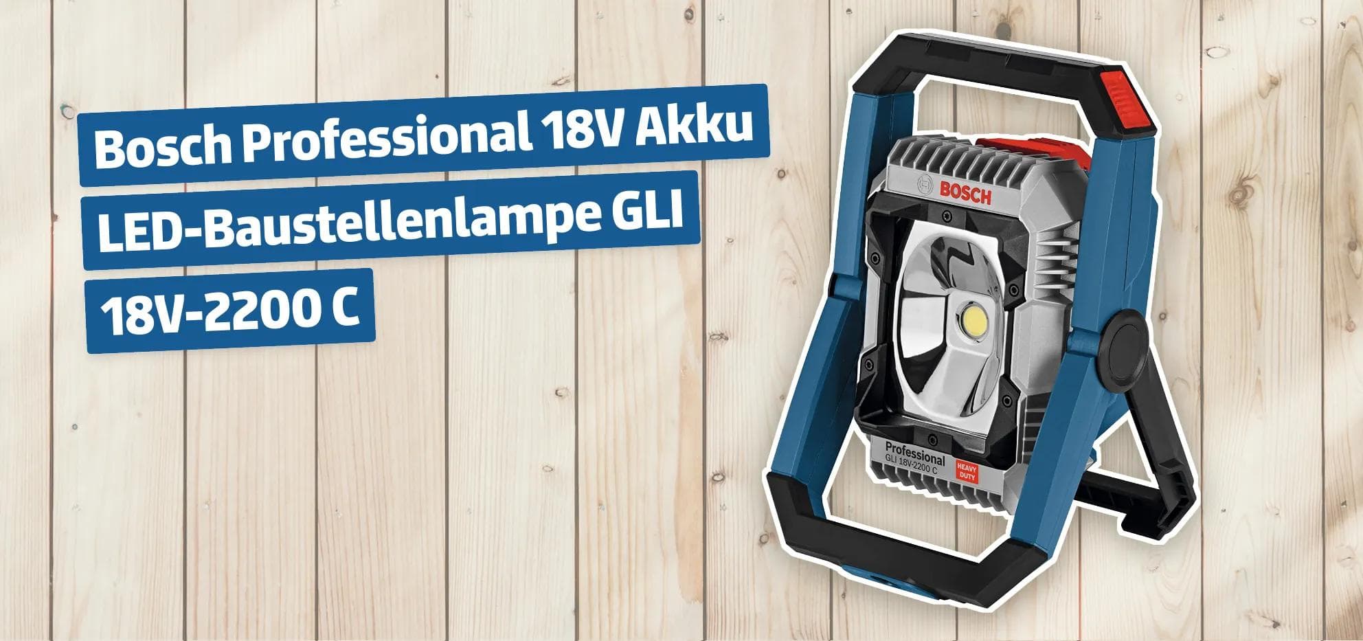 Bosch Professional 18V Akku LED-Baustellenlampe GLI 18V-2200 C