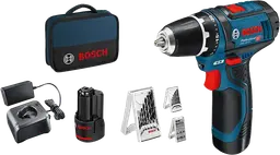 Bosch Professional GSR 12V-15 Akkuschrauber mit 39tlg.-Zubehör-Set