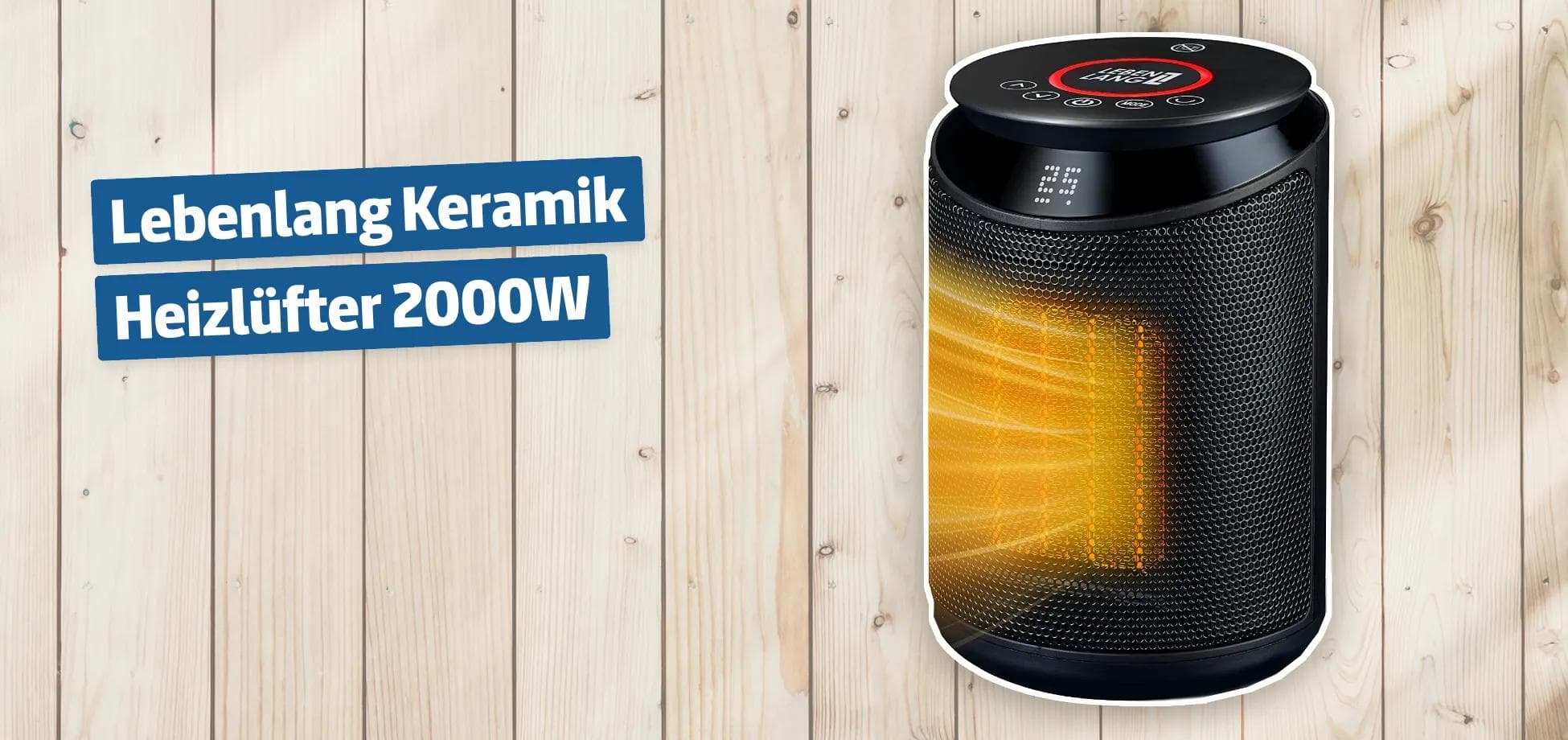 Lebenlang Keramik Heizlüfter 2000W