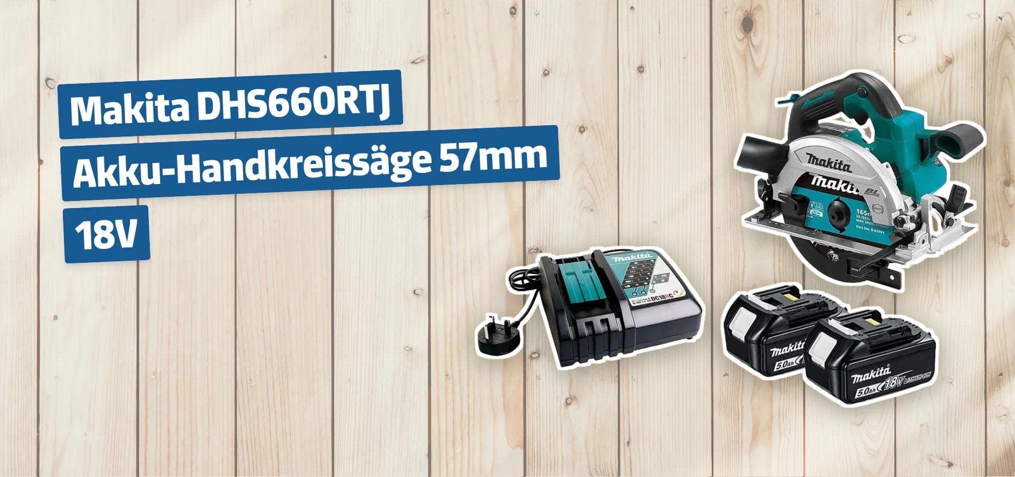 Makita DHS660RTJ Akku-Handkreissäge 57mm 18V