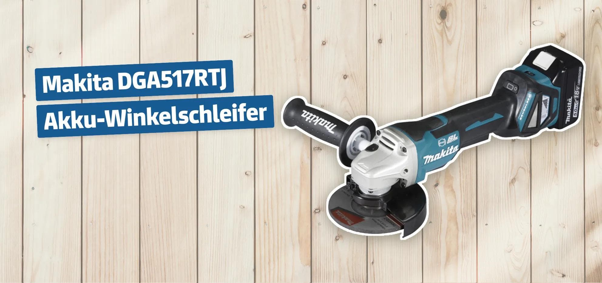 Makita DGA517RTJ Akku-Winkelschleifer