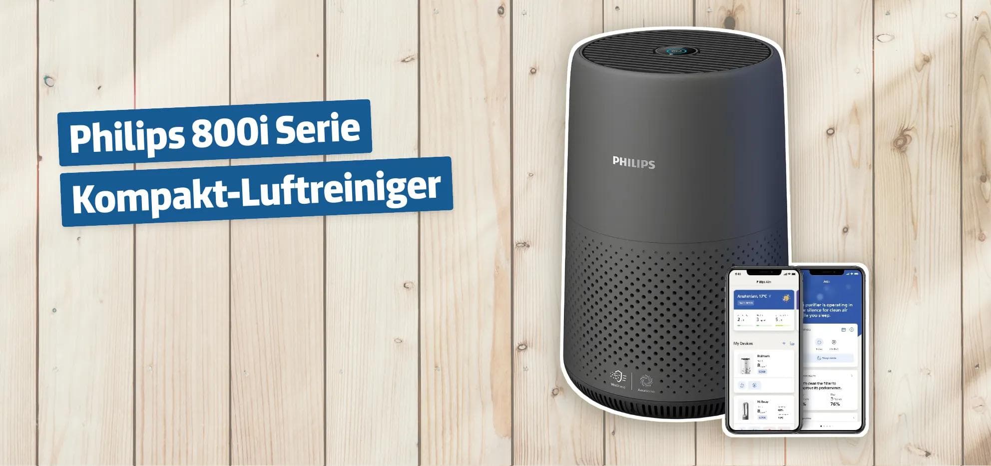 Philips 800i Serie Kompakt-Luftreiniger