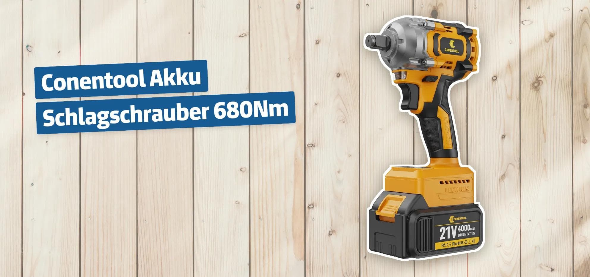 Conentool Akku Schlagschrauber 680Nm