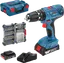 Bosch Professional 18V Akku Schlagbohrschrauber GSB 18V-21 mit Akku und Zubehör Set