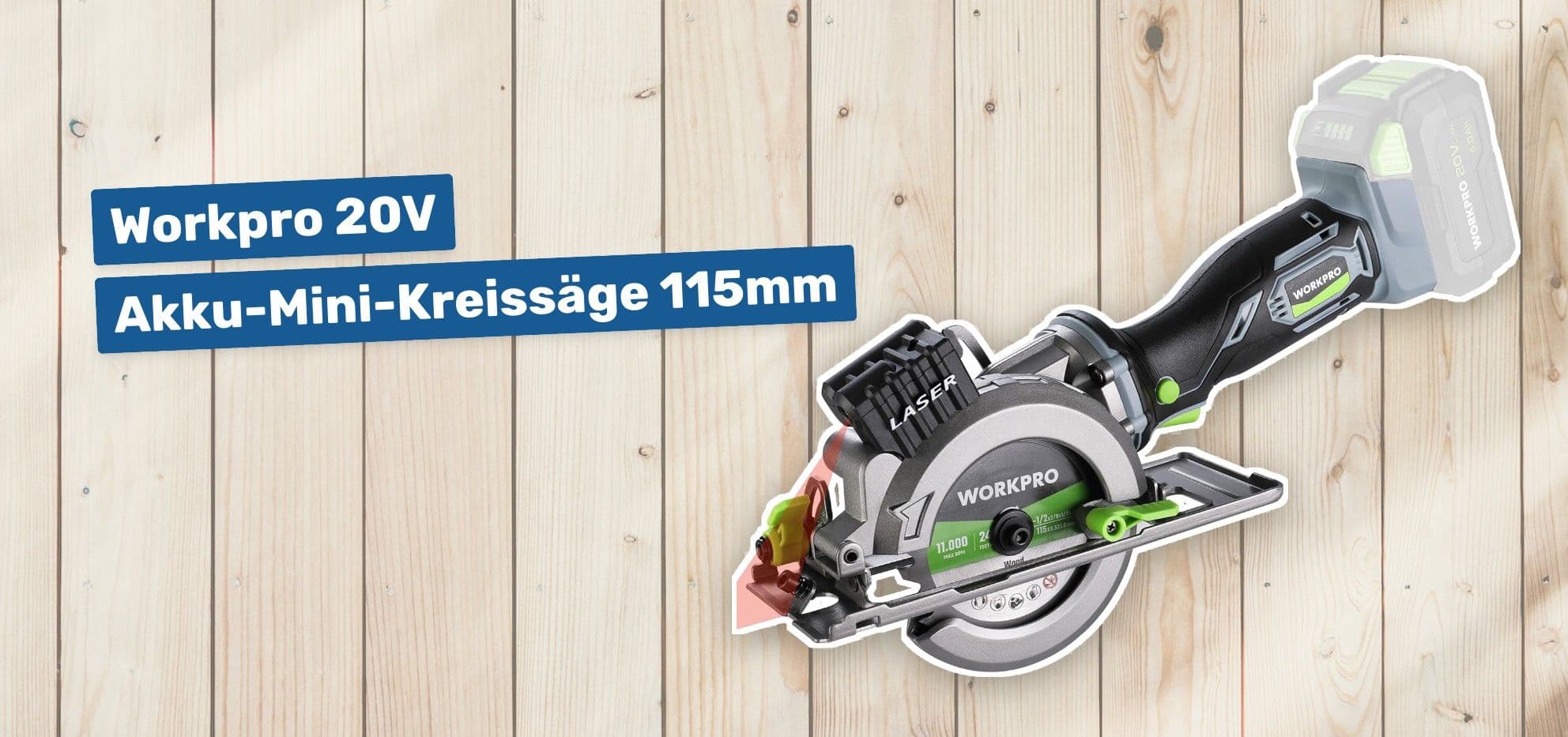 Workpro 20V Akku-Mini-Kreissäge 115mm