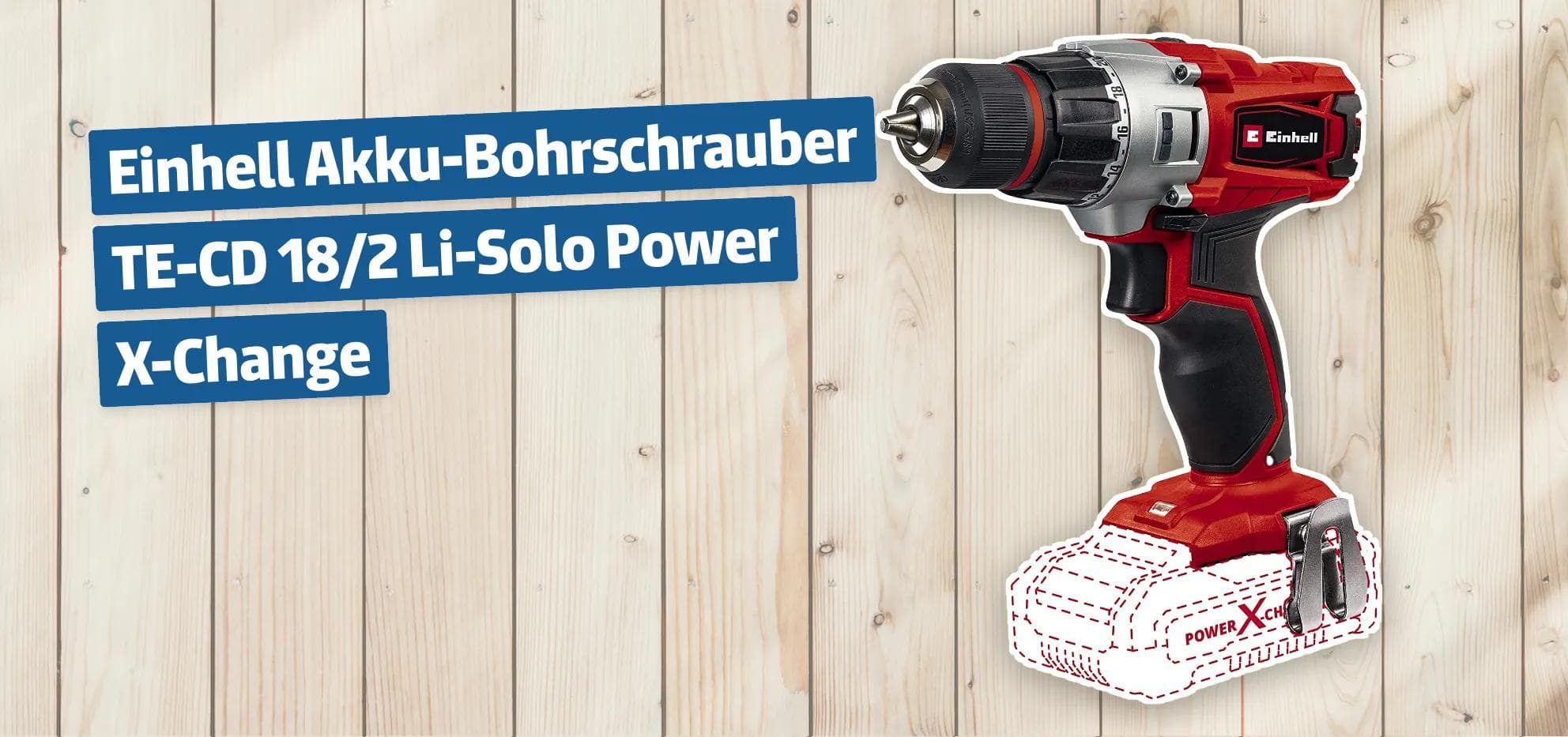 Einhell Akku-Bohrschrauber TE-CD 18/2 Li-Solo Power X-Change