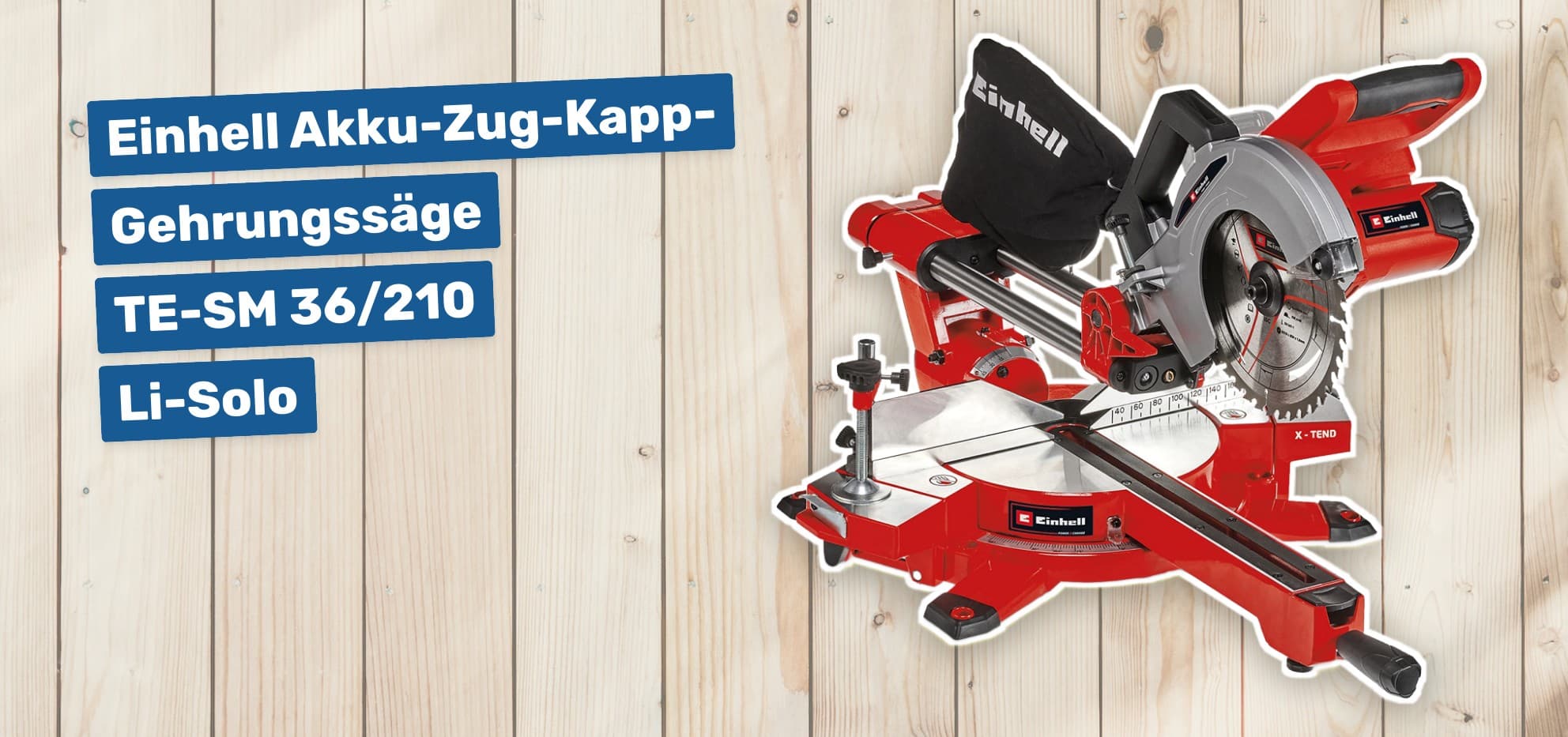 Einhell Akku-Zug-Kapp-Gehrungssäge TE-SM 36/210 Li-Solo
