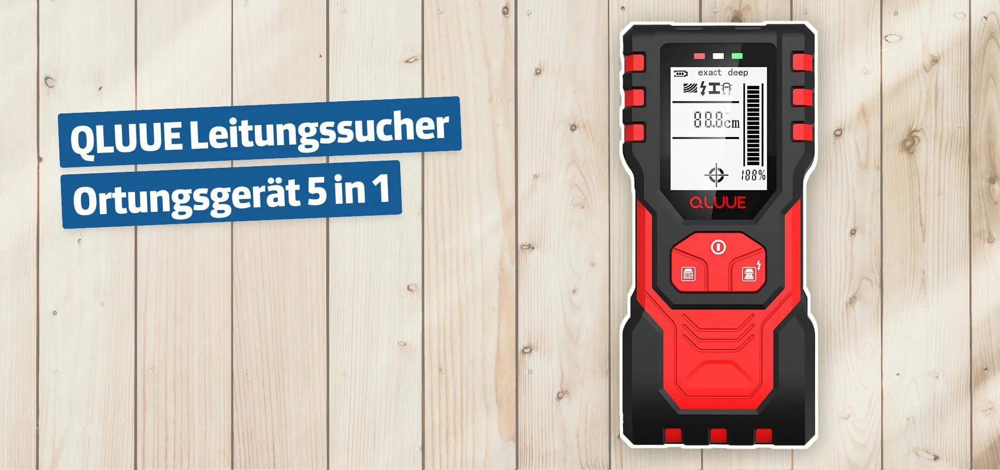 QLUUE Leitungssucher Ortungsgerät 5 in 1