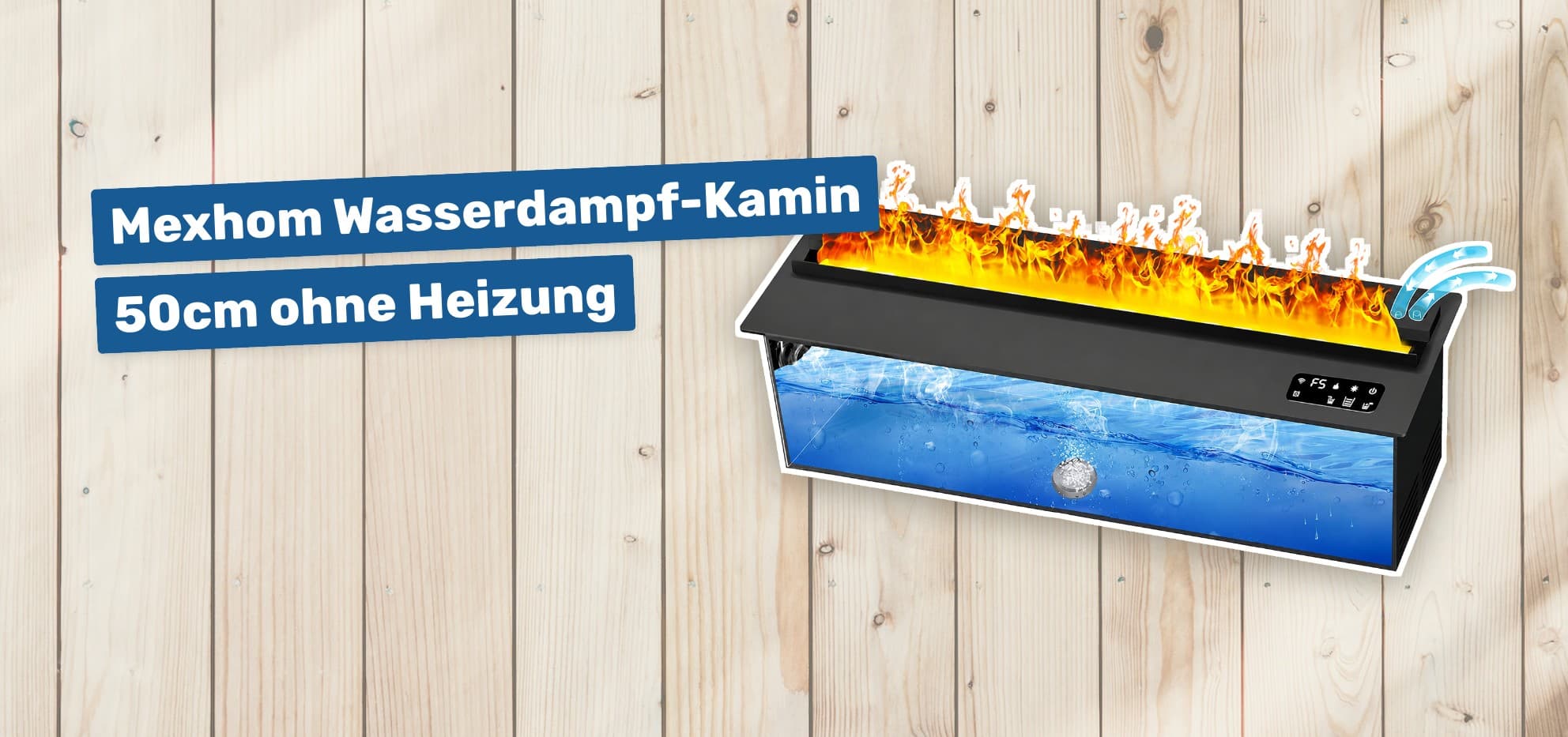 Mexhom Wasserdampf-Kamin 50cm ohne Heizung