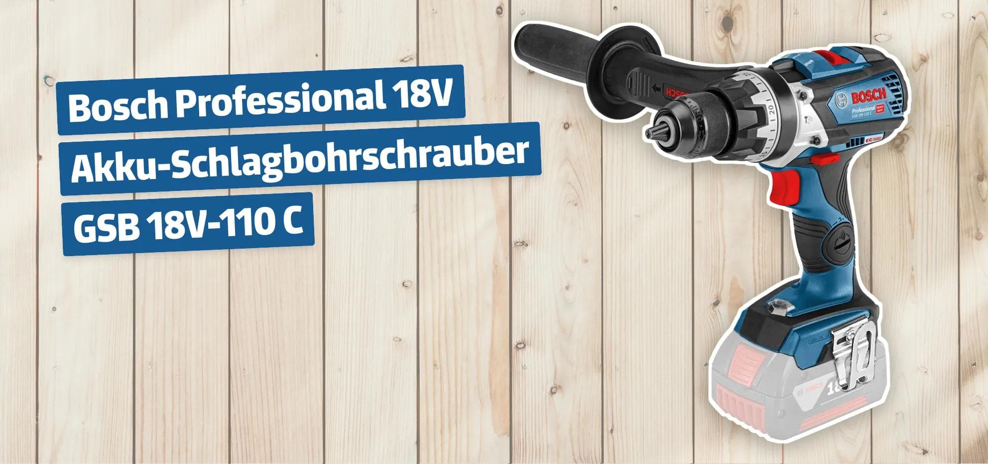 Bosch Professional 18V Akku-Schlagbohrschrauber GSB 18V-110 C