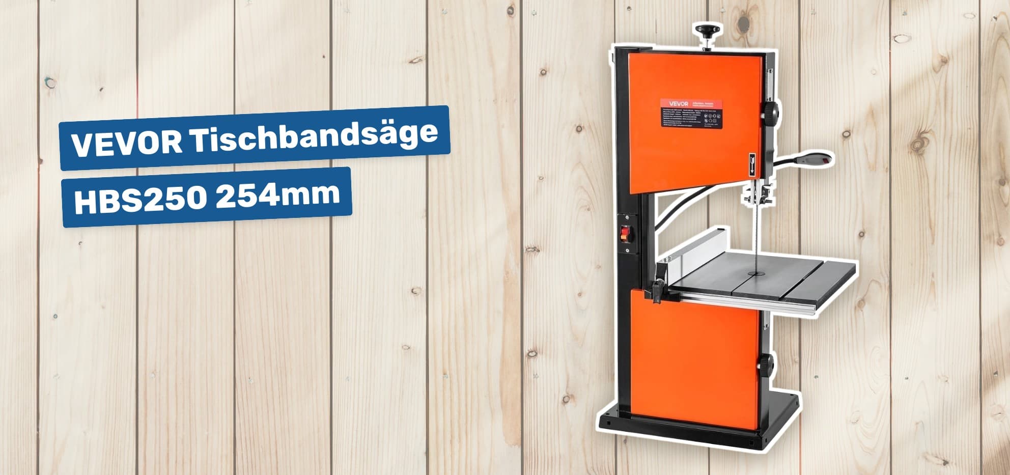 VEVOR Tischbandsäge HBS250 254mm