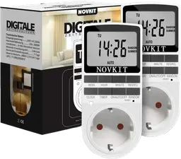NOVKIT Digitale Zeitschaltuhr Steckdose 2er Set