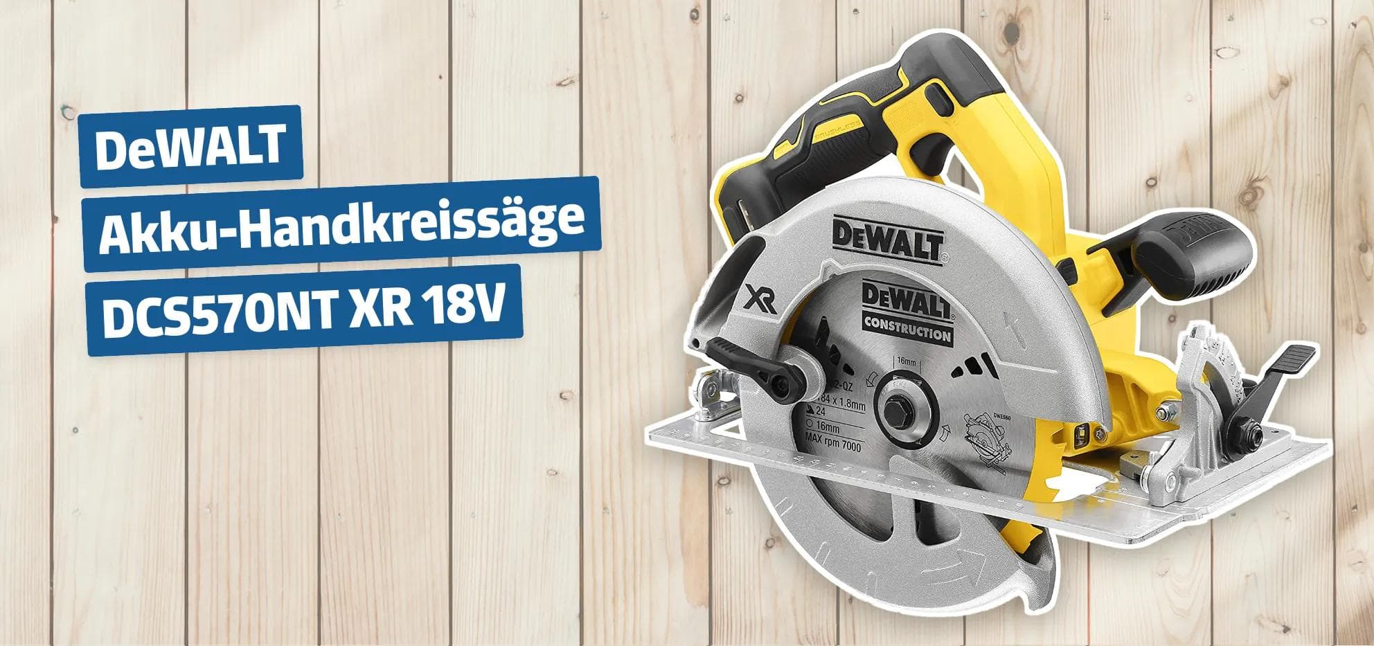 DeWALT Akku-Handkreissäge DCS570NT XR 18V
