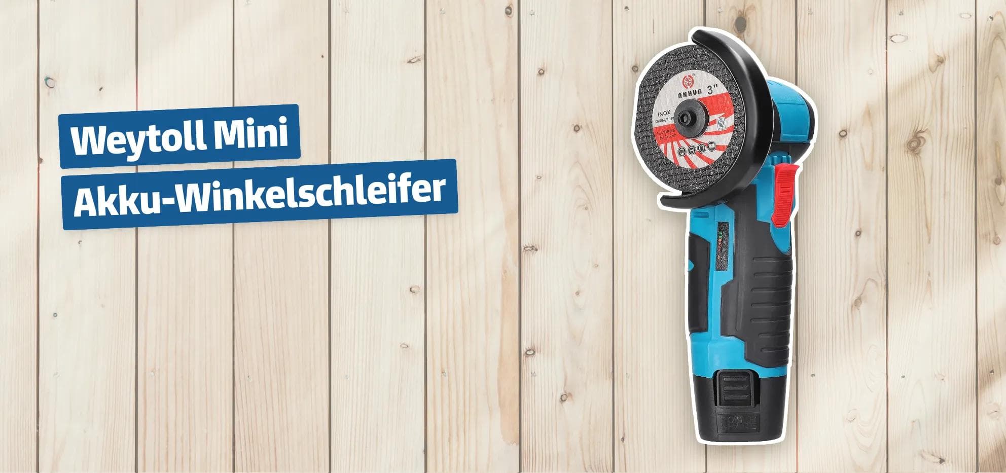 Weytoll Mini Akku-Winkelschleifer