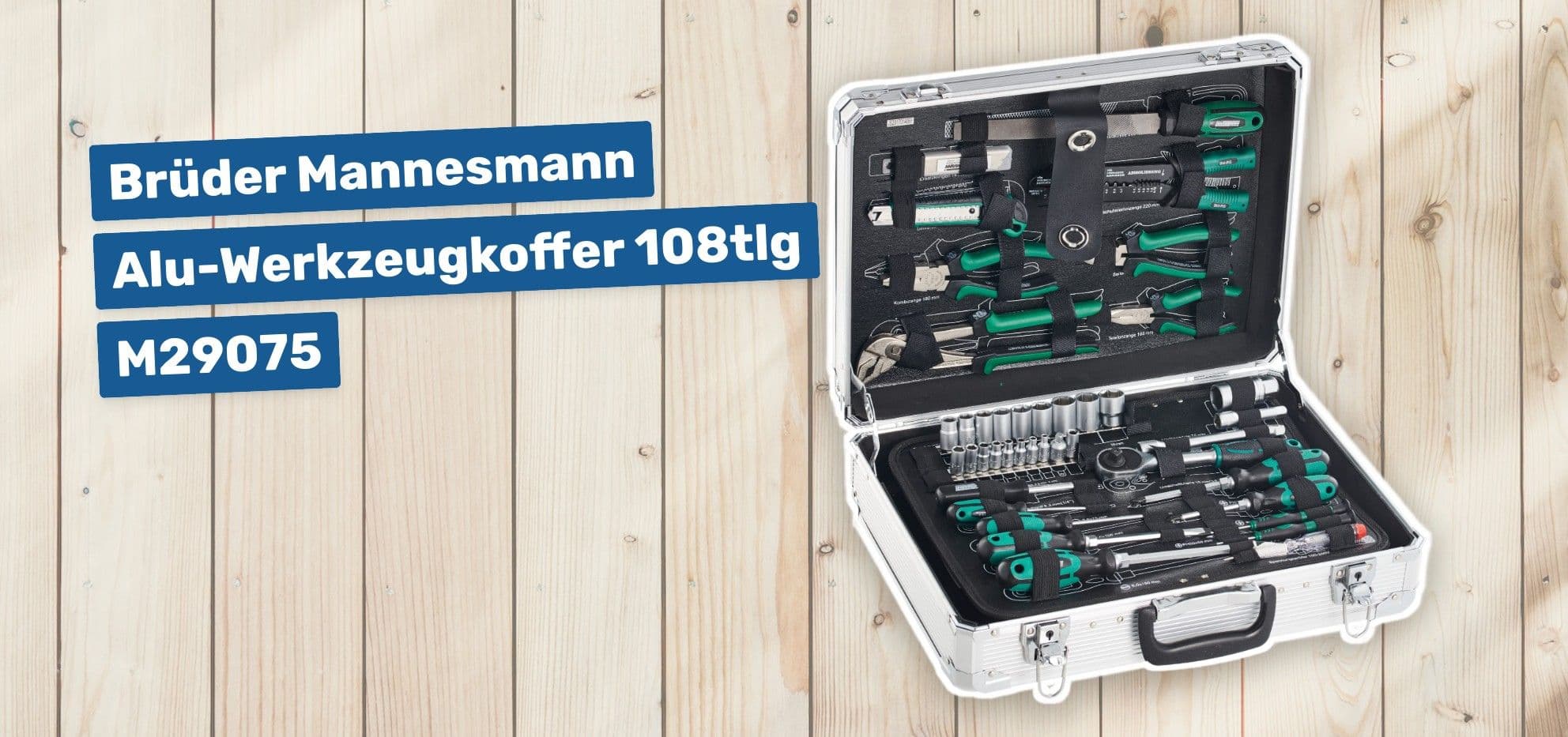 Brüder Mannesmann Alu-Werkzeugkoffer 108tlg M29075