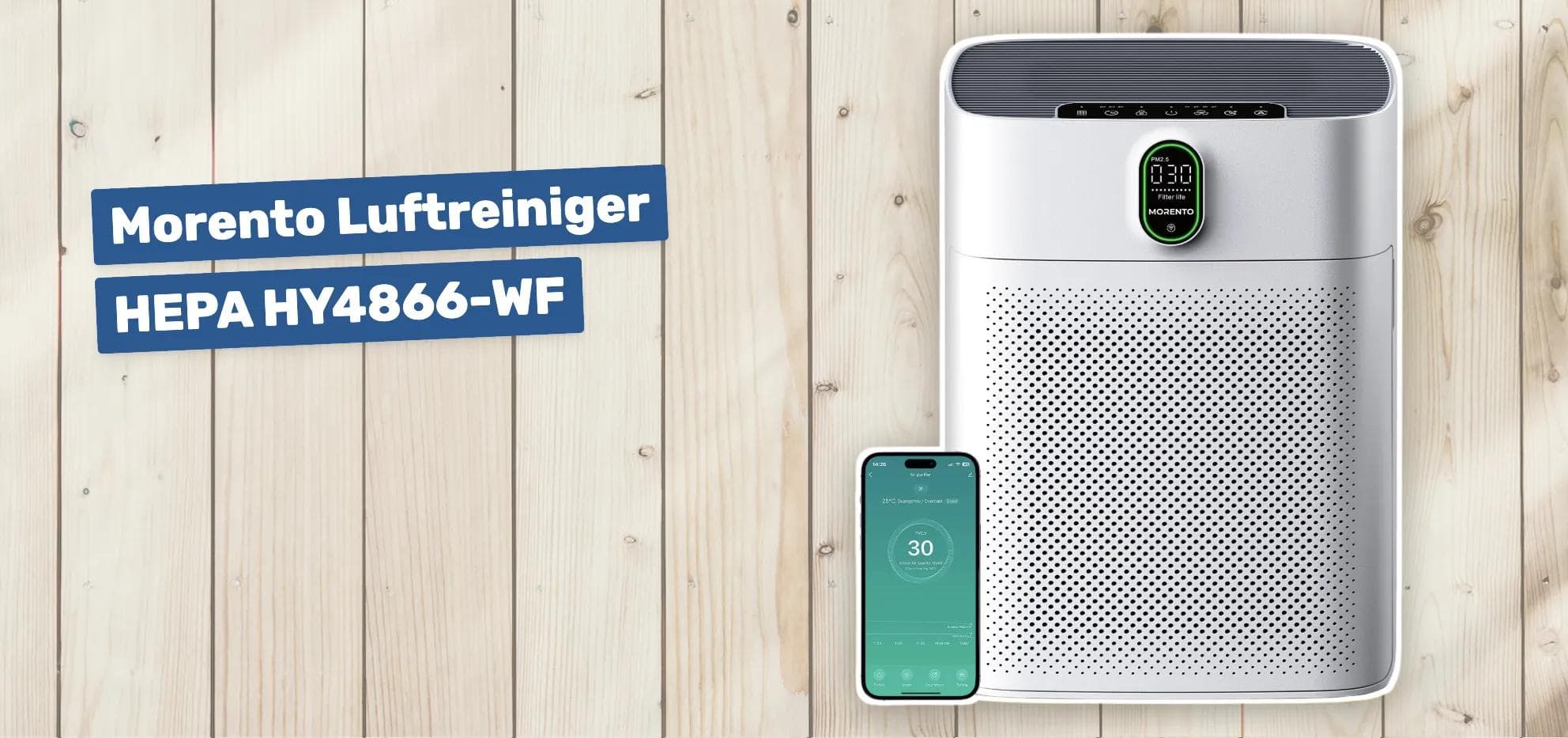 Morento Luftreiniger HEPA HY4866-WF