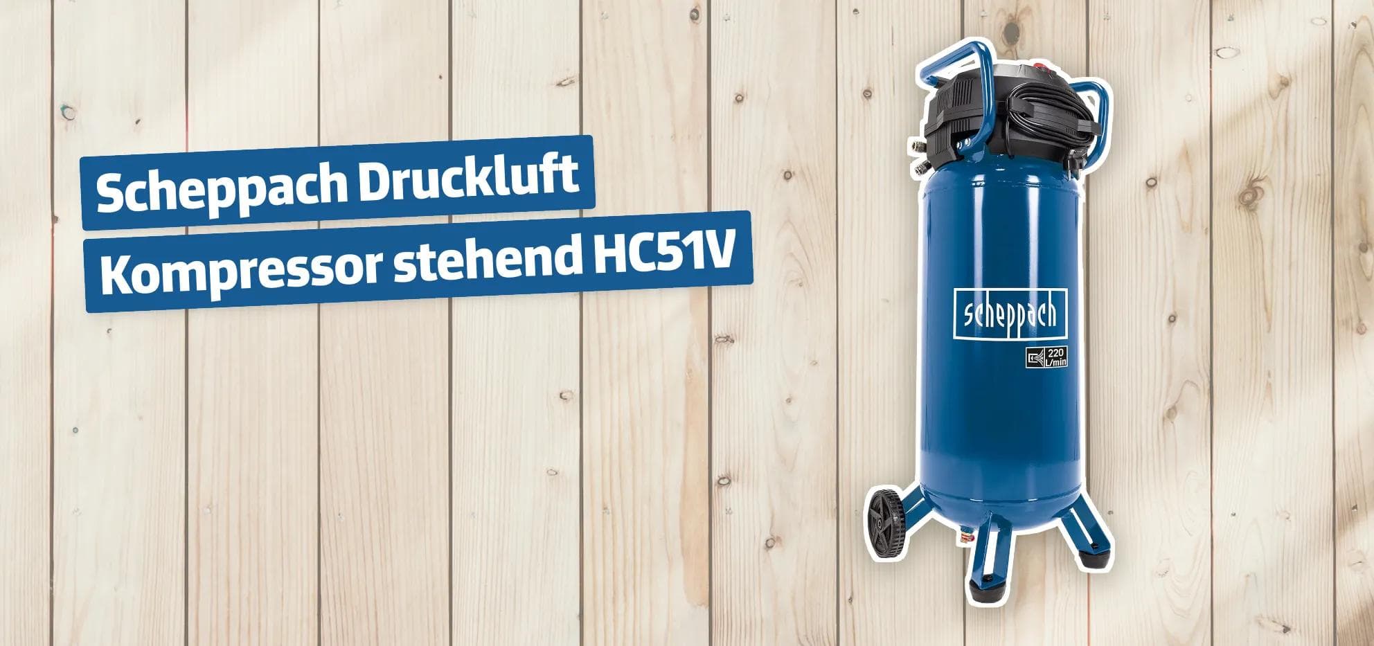 Scheppach Druckluft Kompressor stehend HC51V